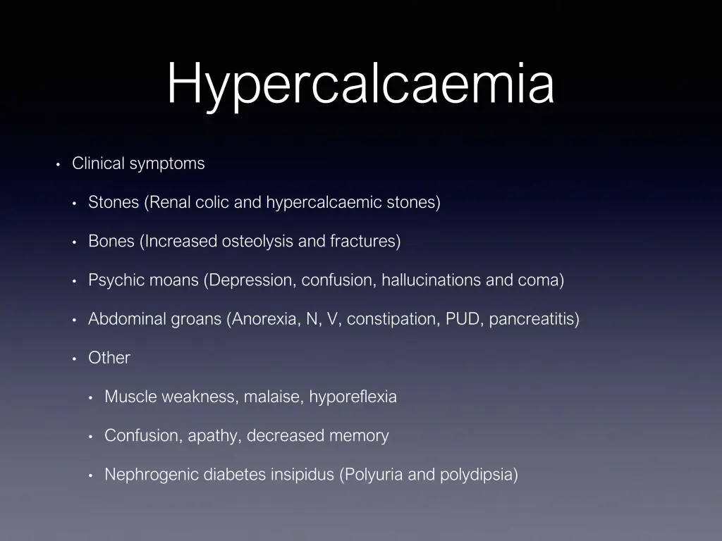 hypercalcaemia