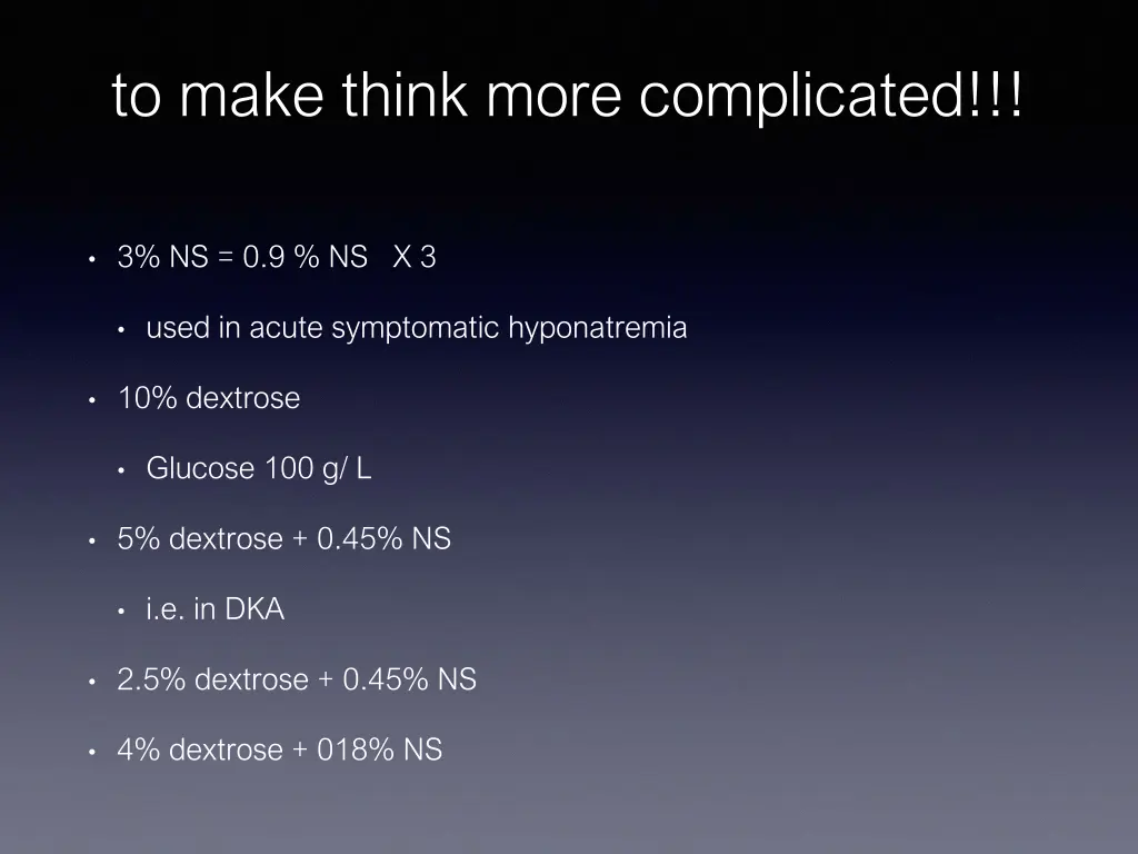 to make think more complicated