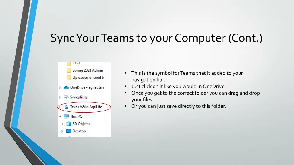 sync your teams to your computer cont