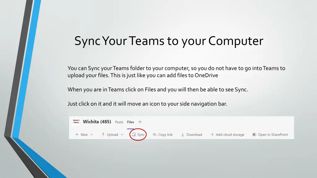 sync your teams to your computer