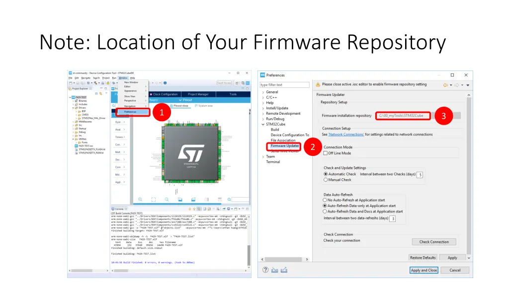 note location of your firmware repository