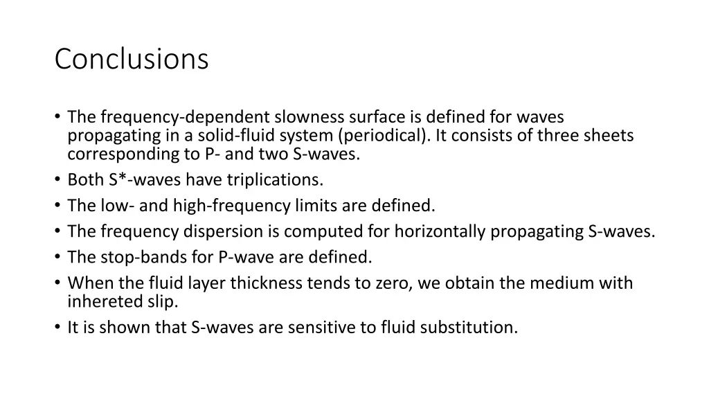 conclusions