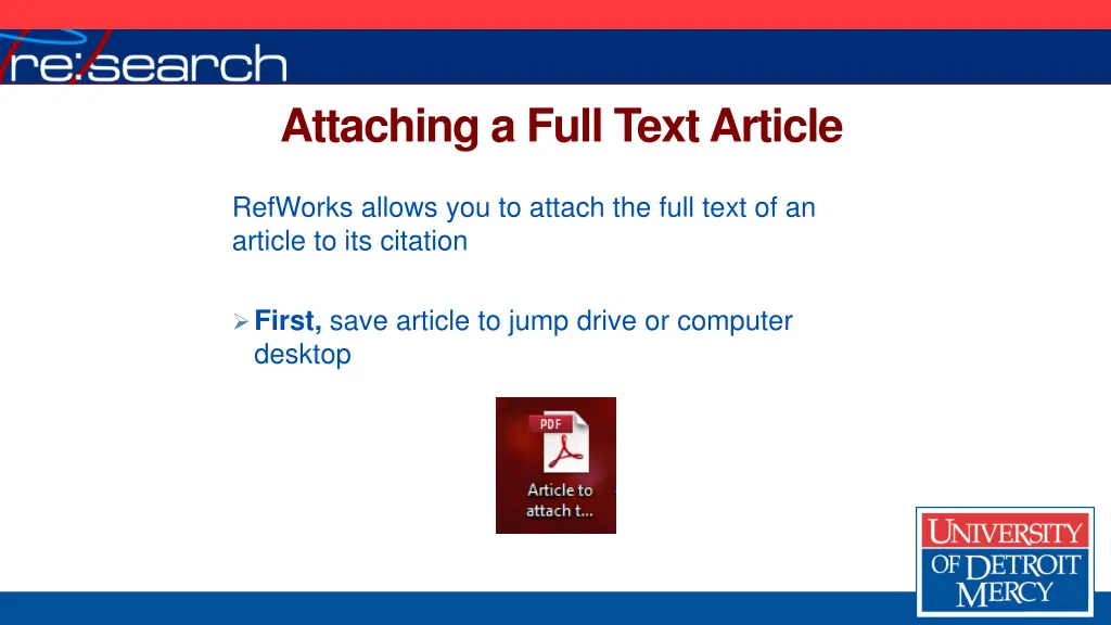 attaching a full text article
