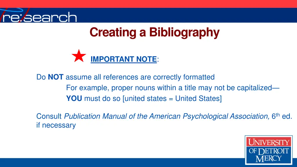 creating a bibliography 9