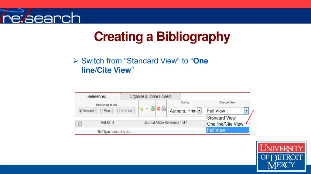 creating a bibliography