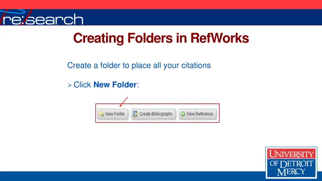creating folders in refworks
