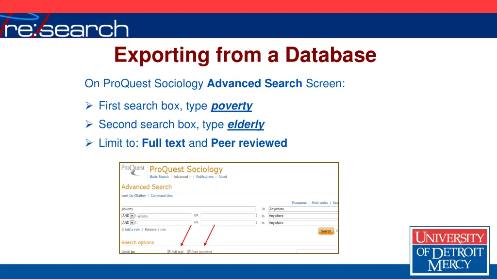 exporting from a database 2