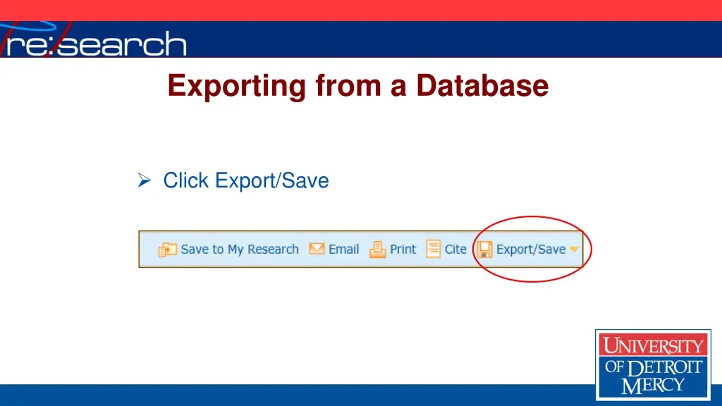 exporting from a database 4