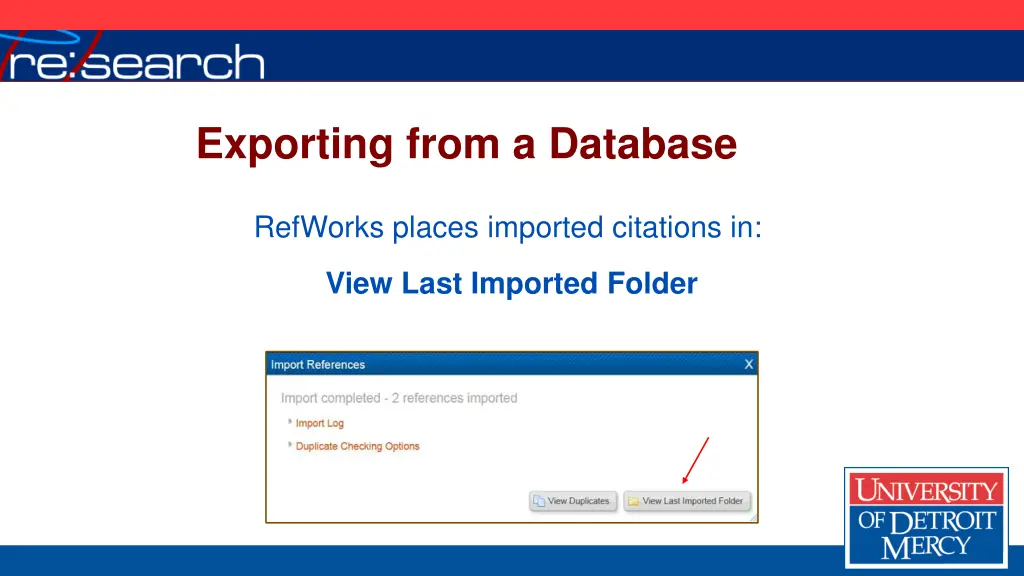 exporting from a database 6