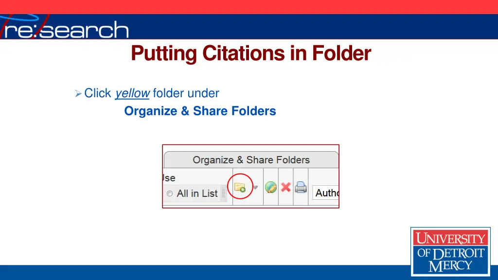 putting citations in folder