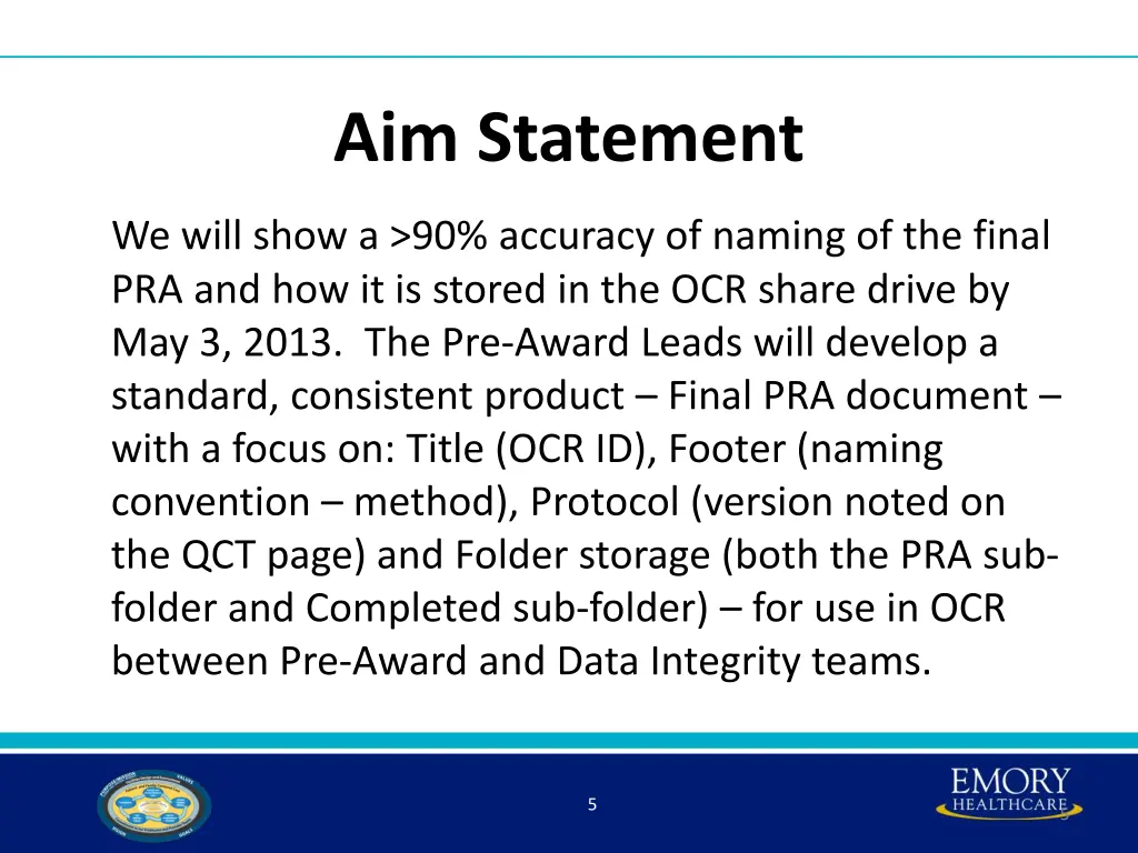 aim statement