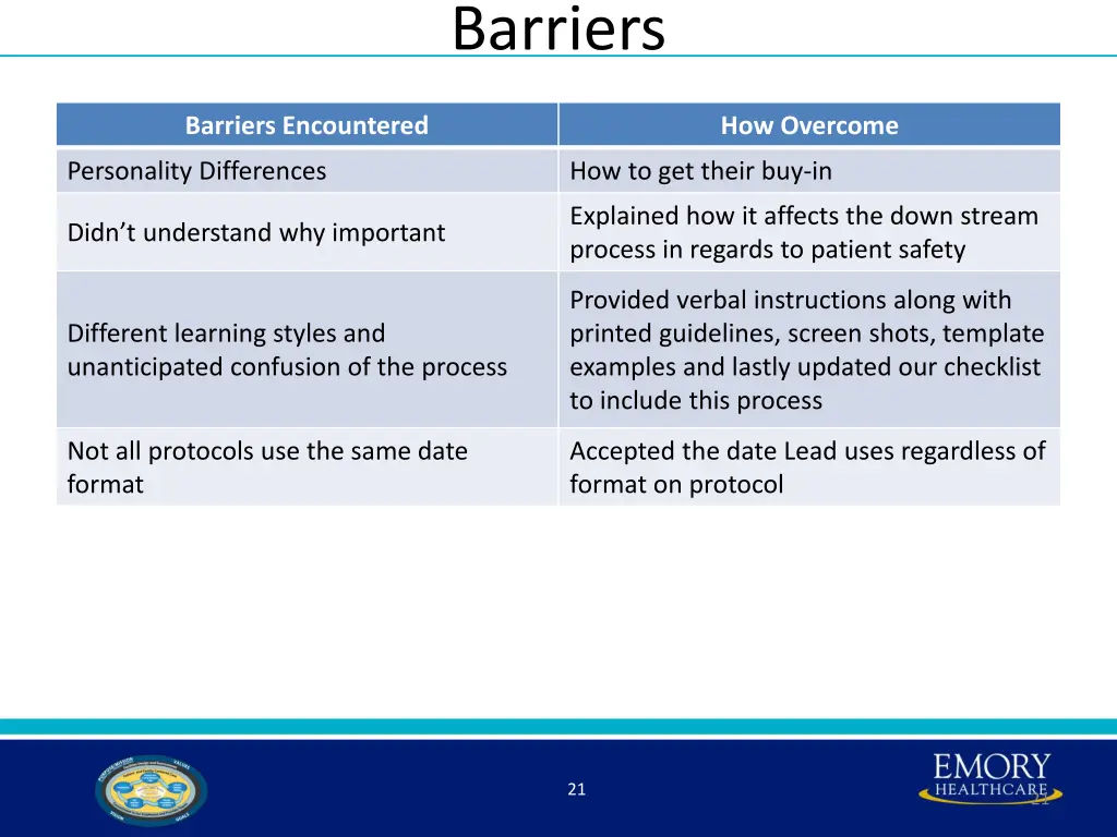 barriers