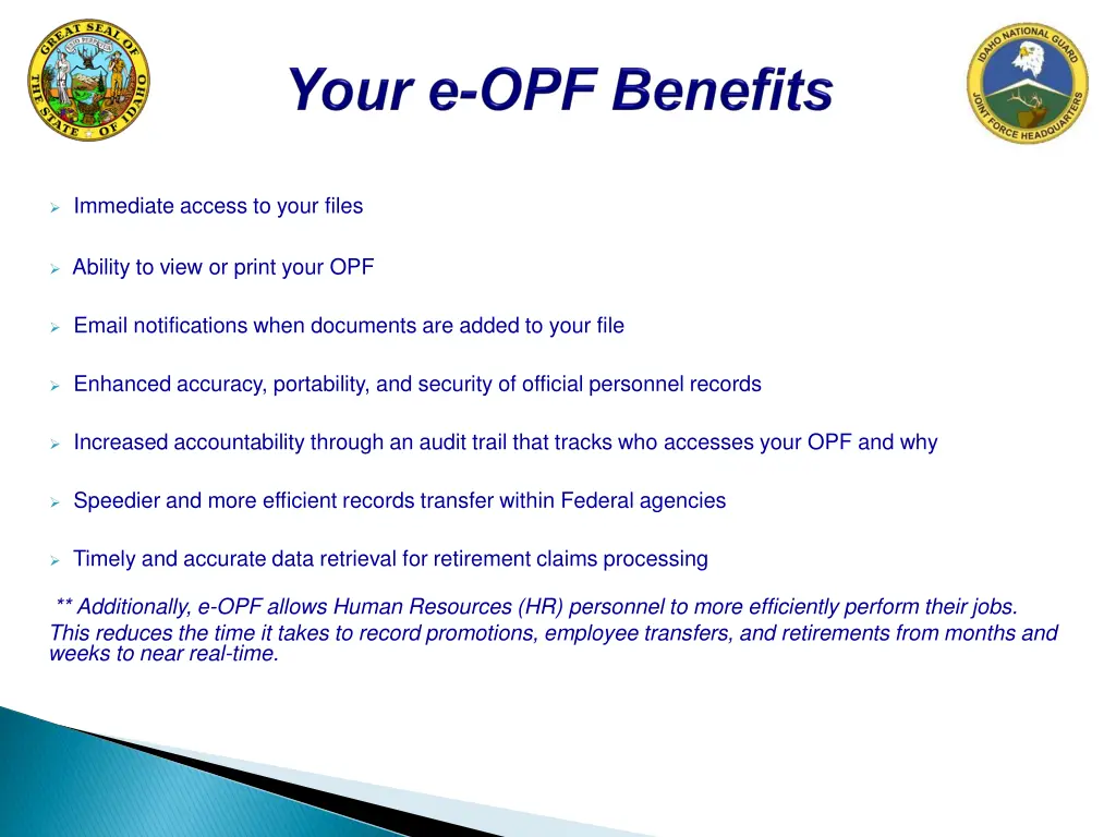 immediate access to your files