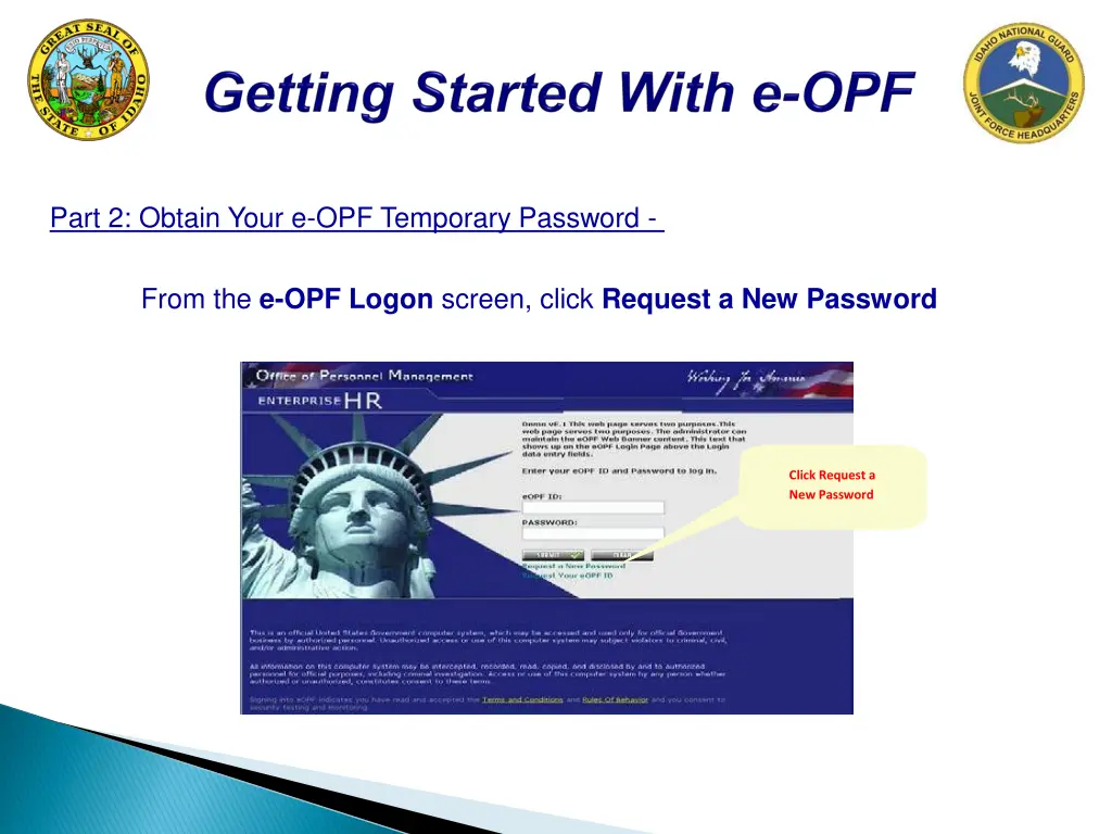 part 2 obtain your e opf temporary password