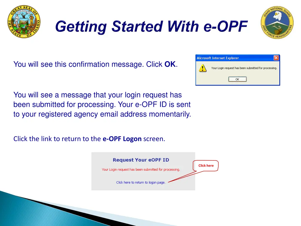 you will see this confirmation message click ok