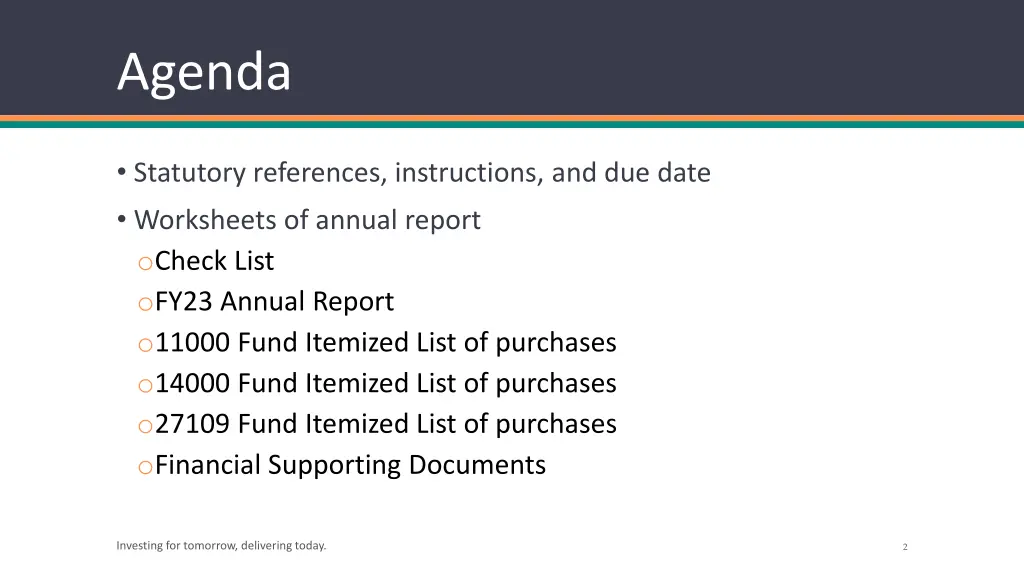 agenda
