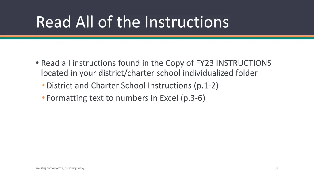 read all of the instructions