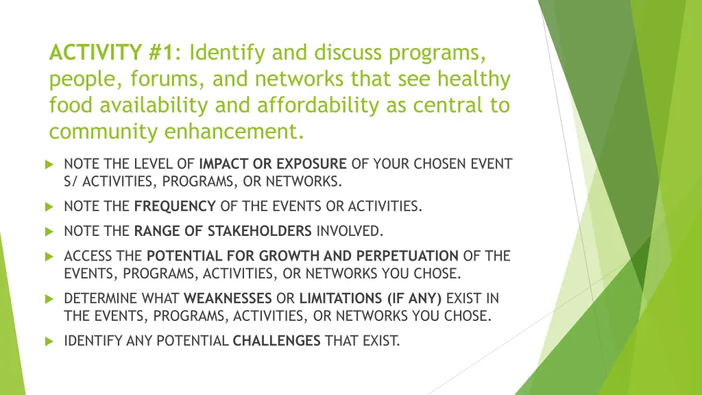 activity 1 identify and discuss programs people