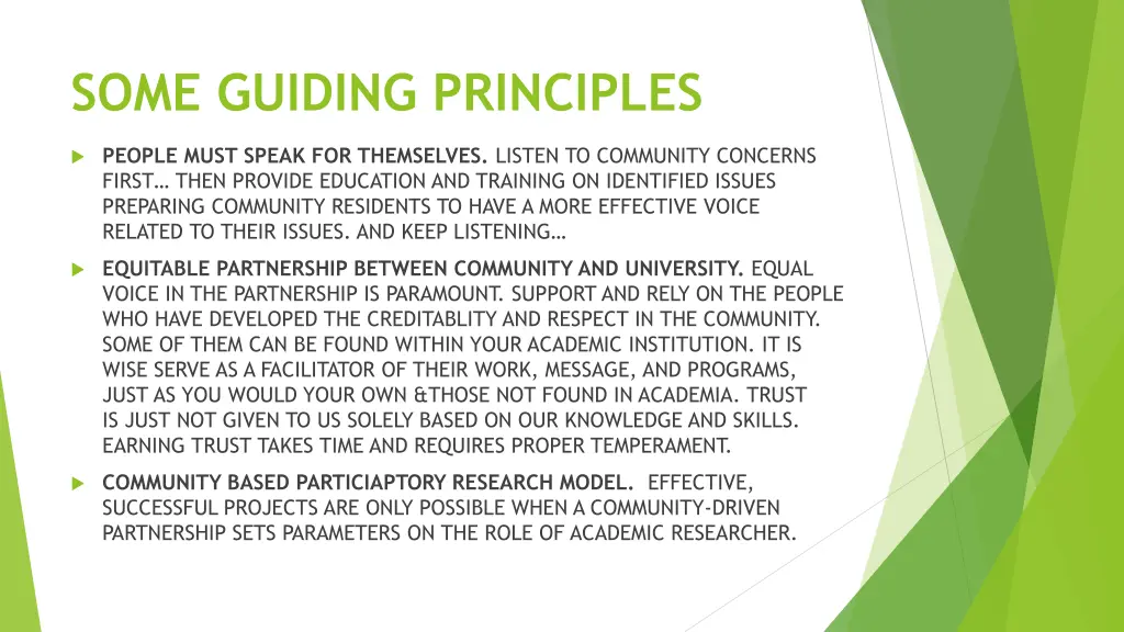 some guiding principles