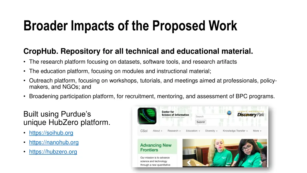 broader impacts of the proposed work 1