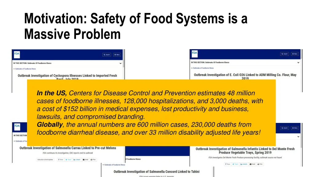 motivation safety of food systems is a massive