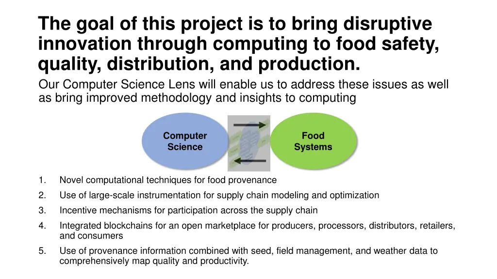 the goal of this project is to bring disruptive 1