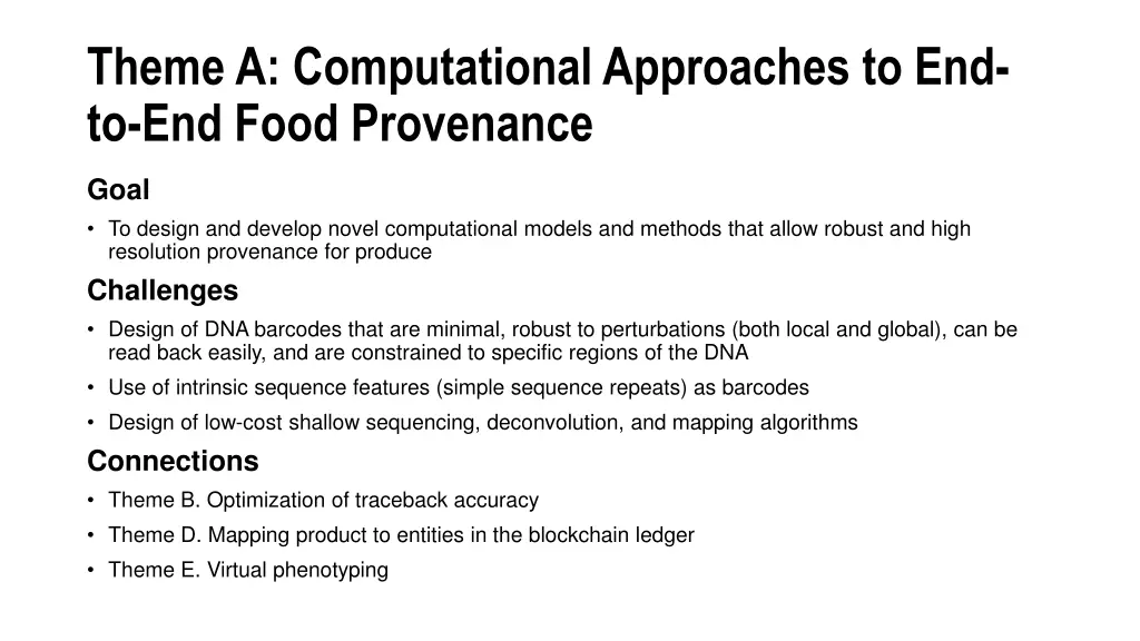 theme a computational approaches