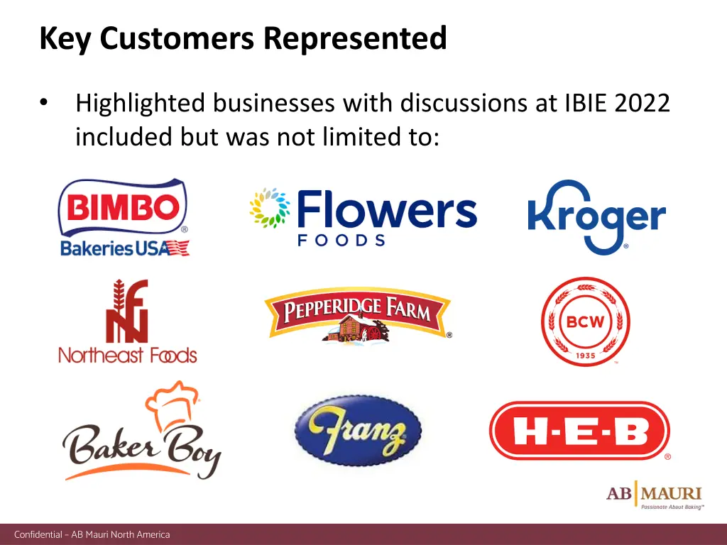 key customers represented