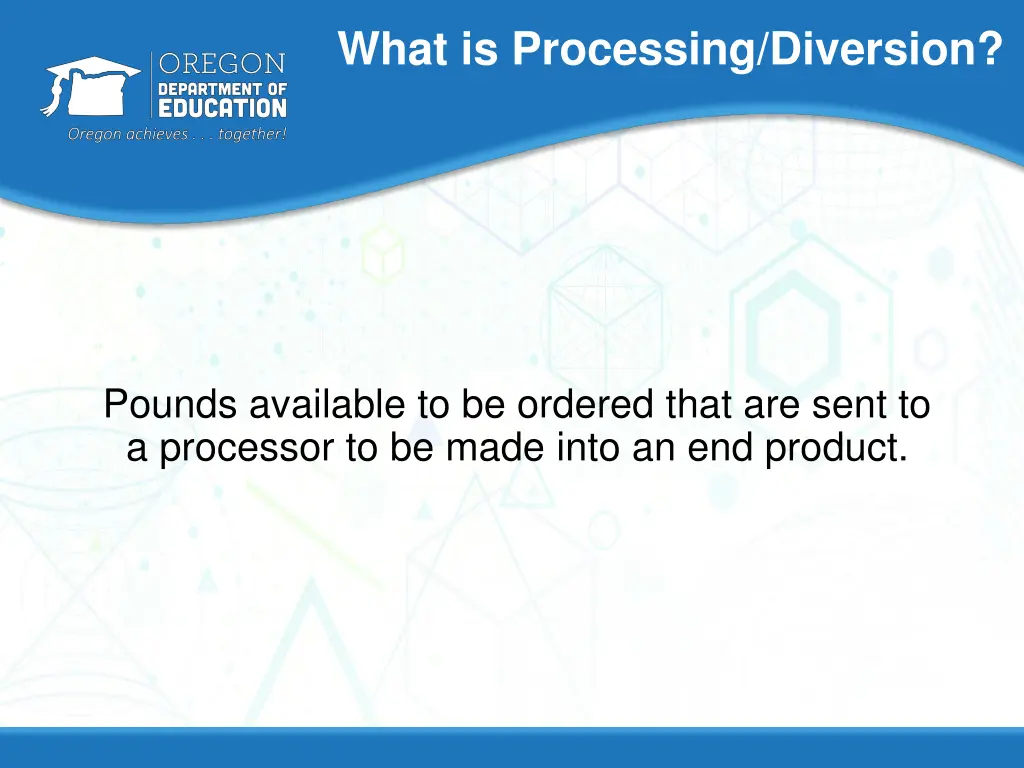 what is processing diversion