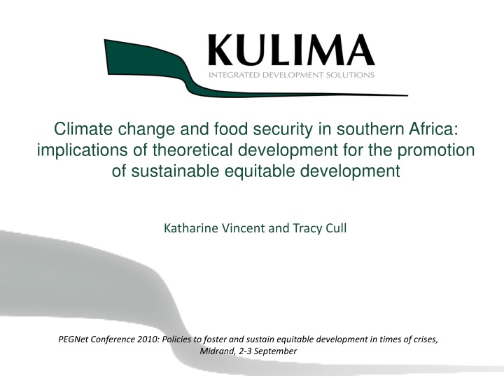 climate change and food security in southern