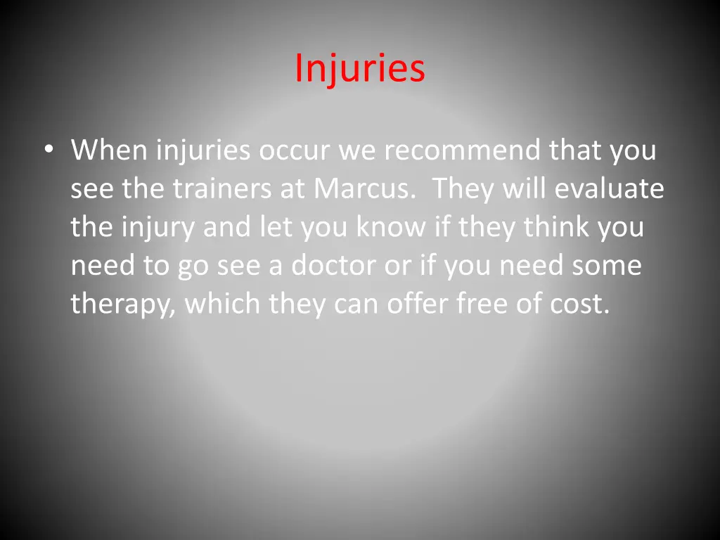 injuries