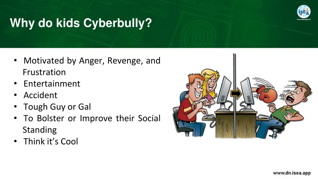 why do kids cyberbully