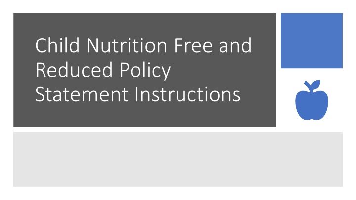 child nutrition free and reduced policy statement