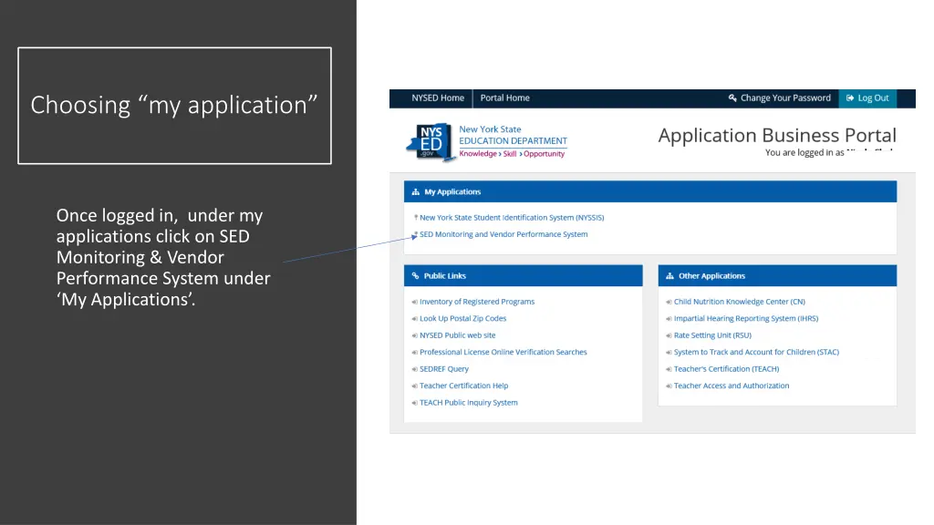 choosing my application