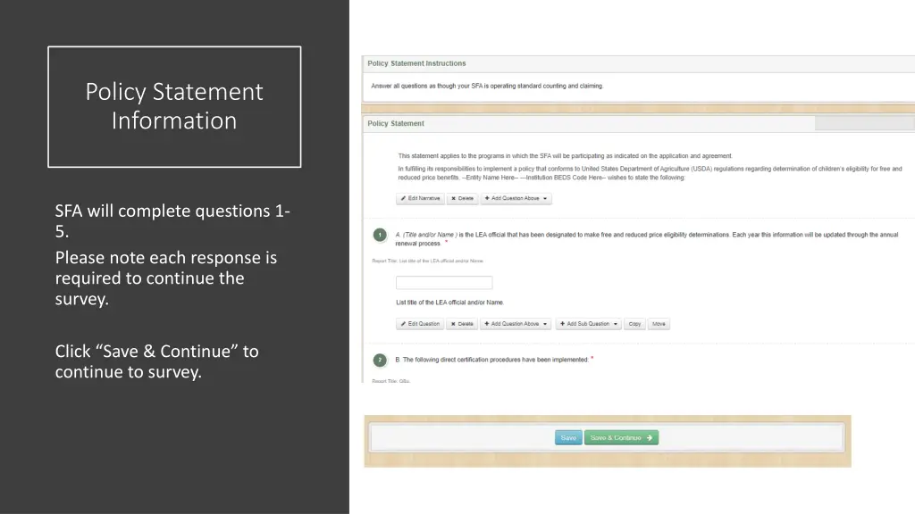 policy statement information