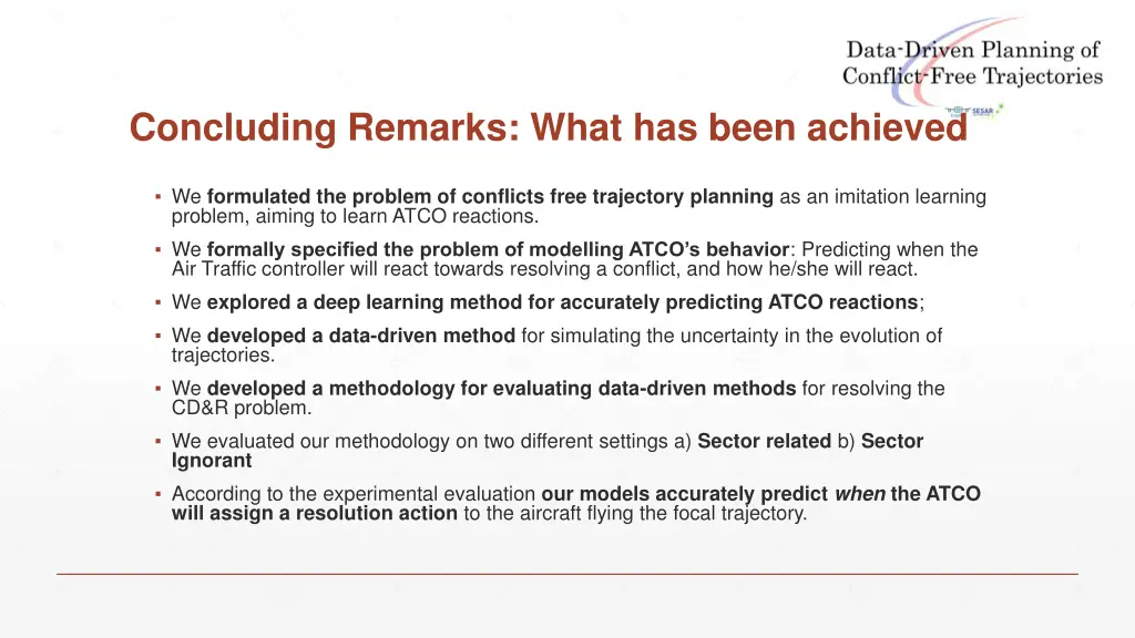 concluding remarks what has been achieved