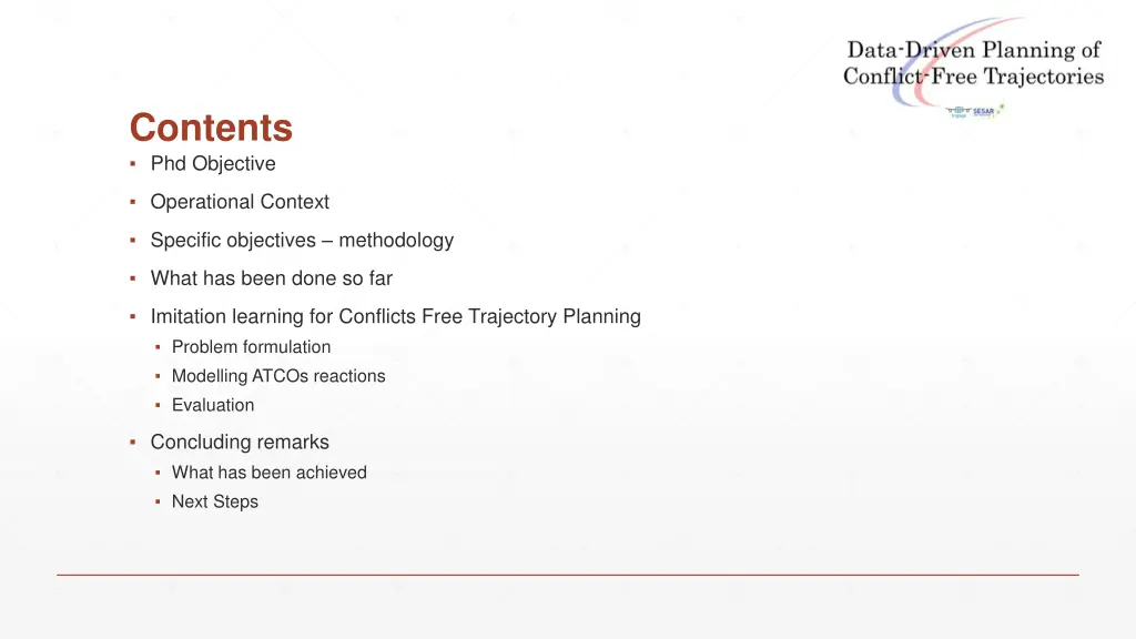 contents phd objective