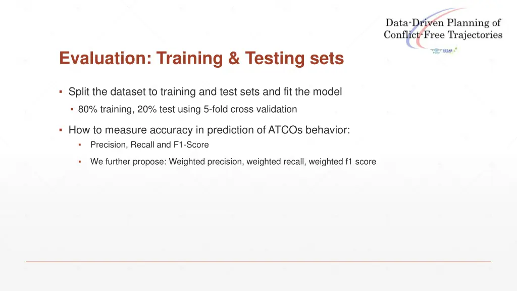 evaluation training testing sets