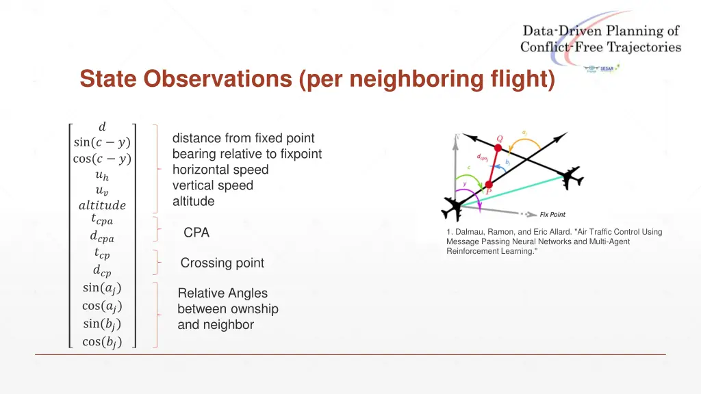 state observations per neighboring flight