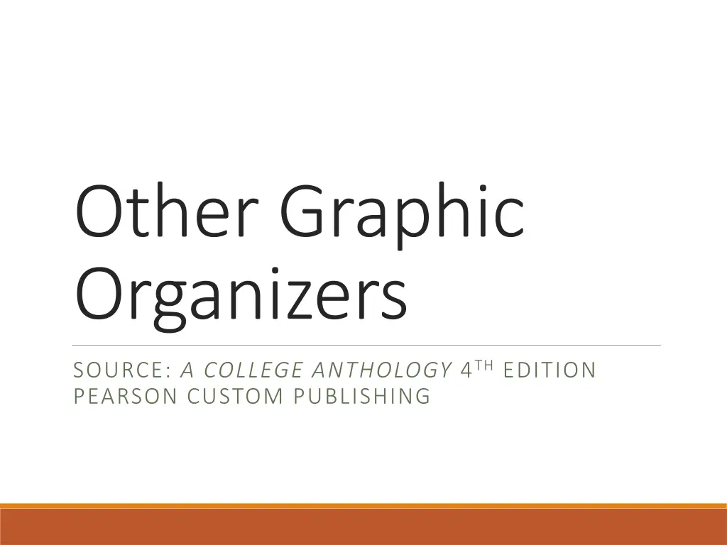 other graphic organizers
