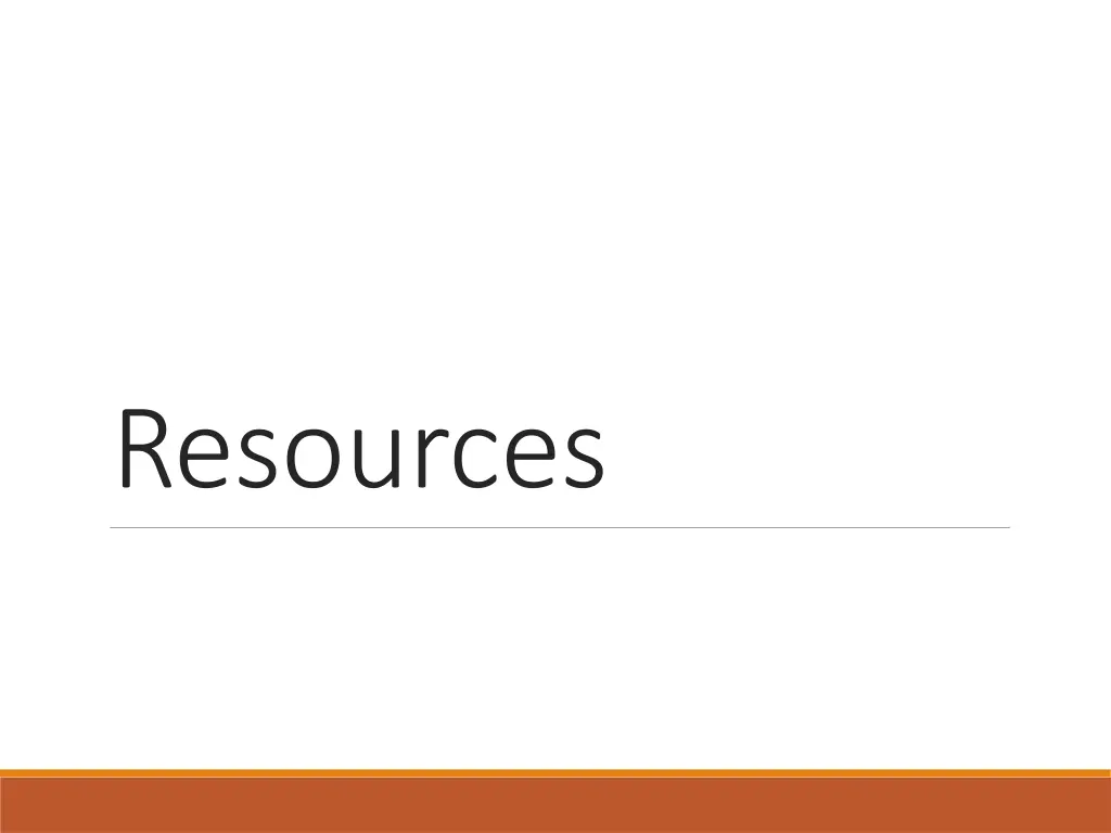 resources
