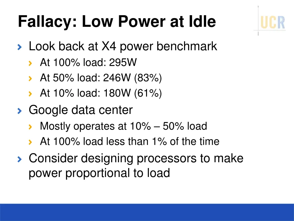 fallacy low power at idle