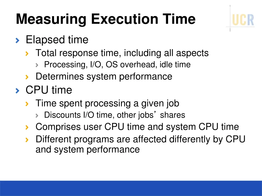 measuring execution time