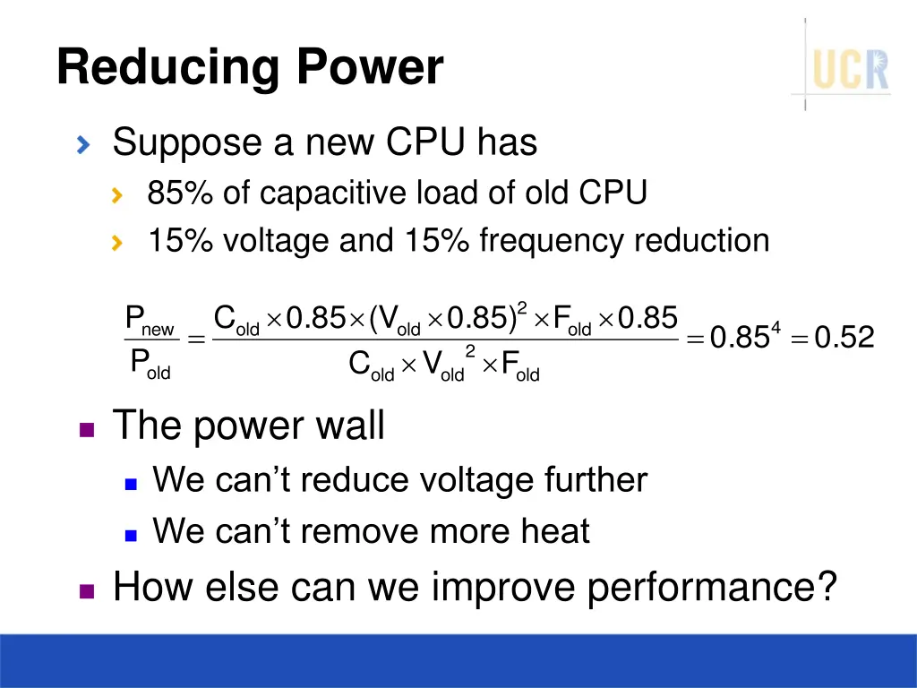 reducing power