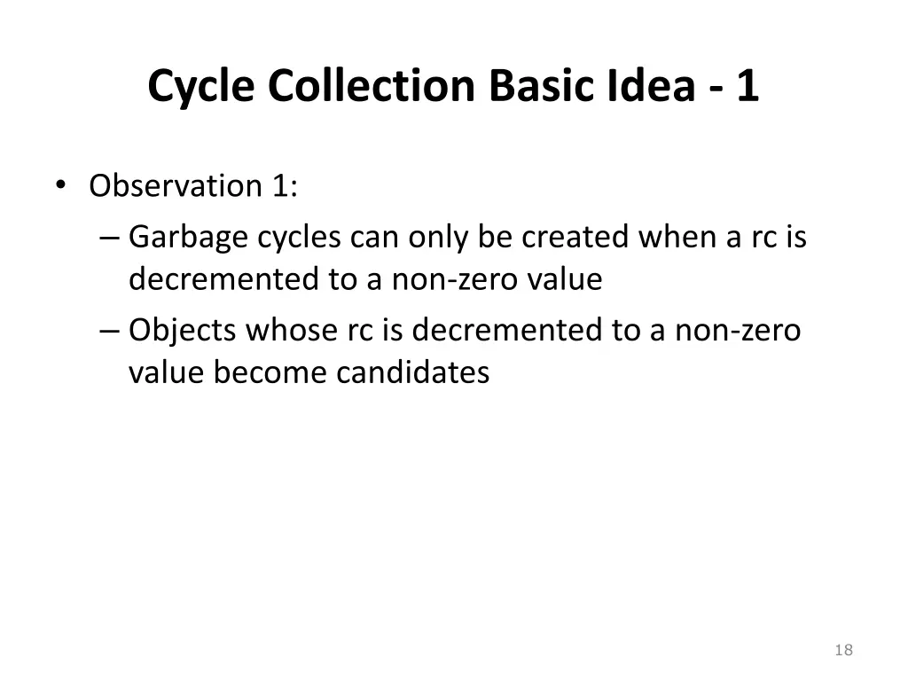 cycle collection basic idea 1