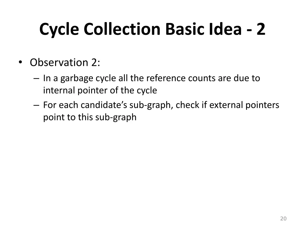 cycle collection basic idea 2 1