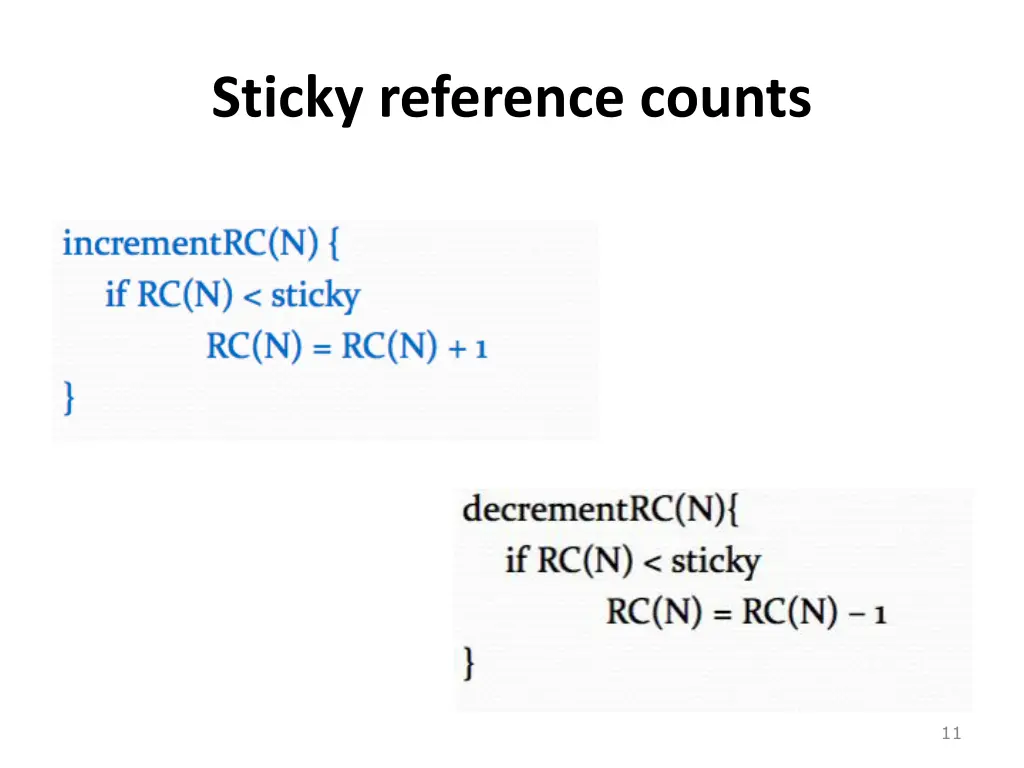 sticky reference counts 1