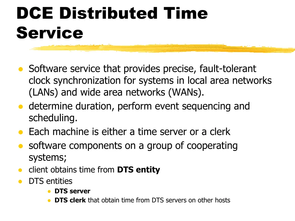 dce distributed time service