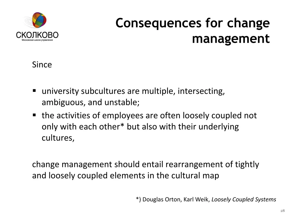 consequences for change management 2