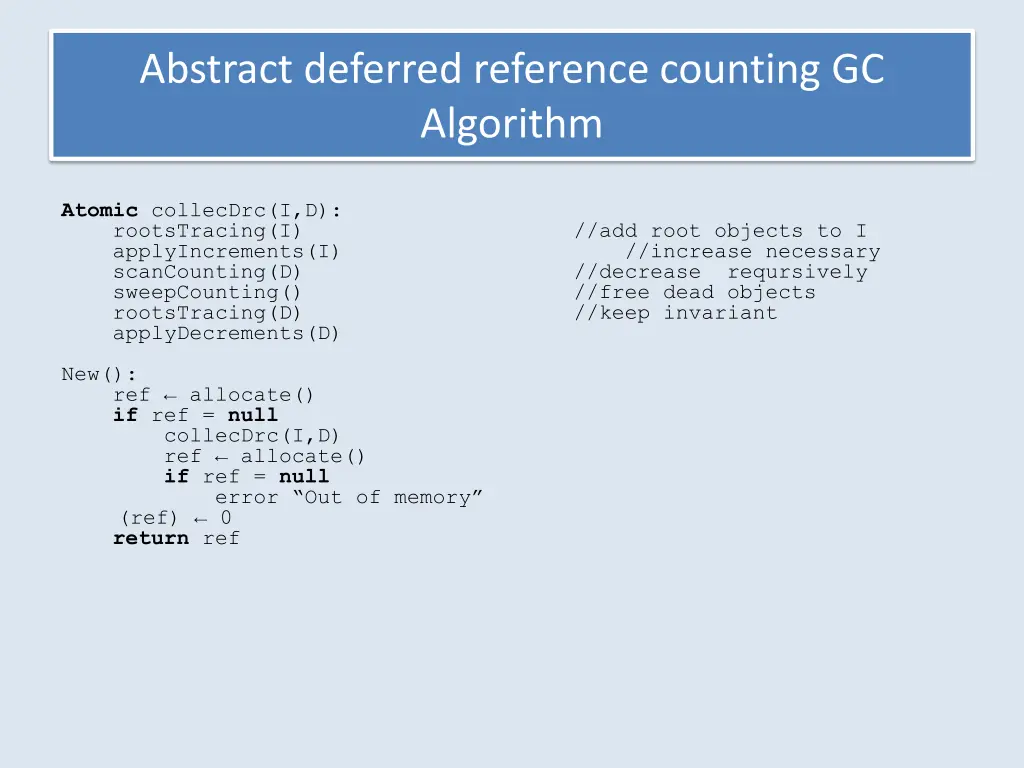 abstract deferred reference counting gc algorithm
